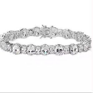 18ct Oval Cut Tennis Bracelet